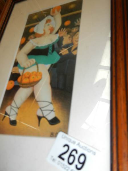 Two framed and glazed Beryl Cook prints and one other. COLLECT ONLY. - Image 2 of 4