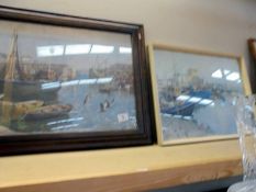 Two framed and glazed Vernon Ward nautical prints. COLLECT ONLY.