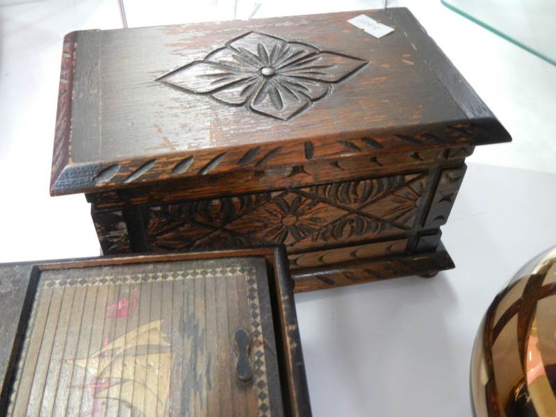 An inlaid box and three others. - Image 3 of 3