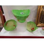 2 Beswick/Crown Devon cabbage leaf pottery bowls COLLECT ONLY