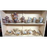 2 china tea sets and 1 other part set