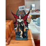 A Anne Stokes Aracnafaria Black widow spider Gothic fairy statue in solid resin
