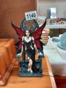 A Anne Stokes Aracnafaria Black widow spider Gothic fairy statue in solid resin