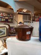 A Victorian/Edwardian copper kettle
