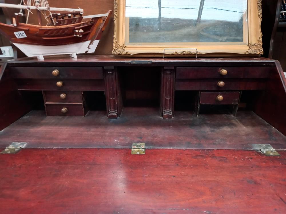 A Georgian mahogany bureau COLLECT ONLY. - Image 2 of 6