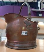 A copper coal scuttle COLLECT ONLY