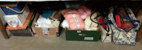 A large quantity of knitting wool, needles, patterns etc COLLECT ONLY