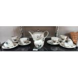 A pretty 15 piece vintage tea set by J & G Meakin COLLECT ONLY