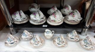 2 vintage tea sets & a part vintage tea set