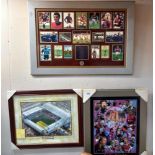 A signed picture/invite 10/7/2007 Martin Peters, framed West ham United Ltd edition print,