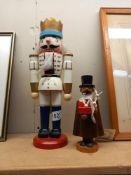 A Nutcracker soldier and German smoker man.