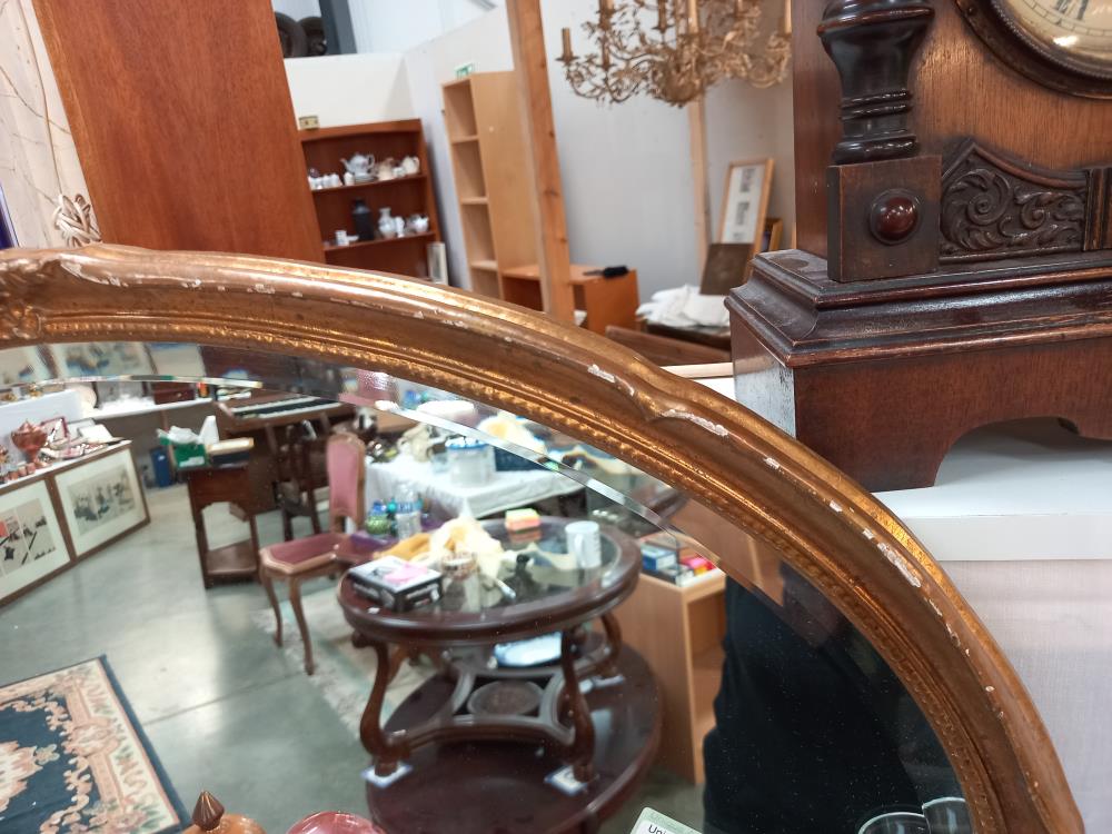 A vintage oval gilt framed bevel edge mirror COLLECT ONLY - Image 3 of 4