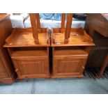 A pair of solid pine bedside cupboards COLLECT ONLY