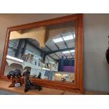 A pine framed mirror 85cm x 59cm COLLECT ONLY