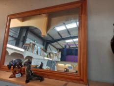 A pine framed mirror 85cm x 59cm COLLECT ONLY