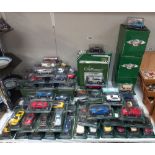 A collection of 70 die cast models from 'The Classic Car Collection' including fact cards etc.