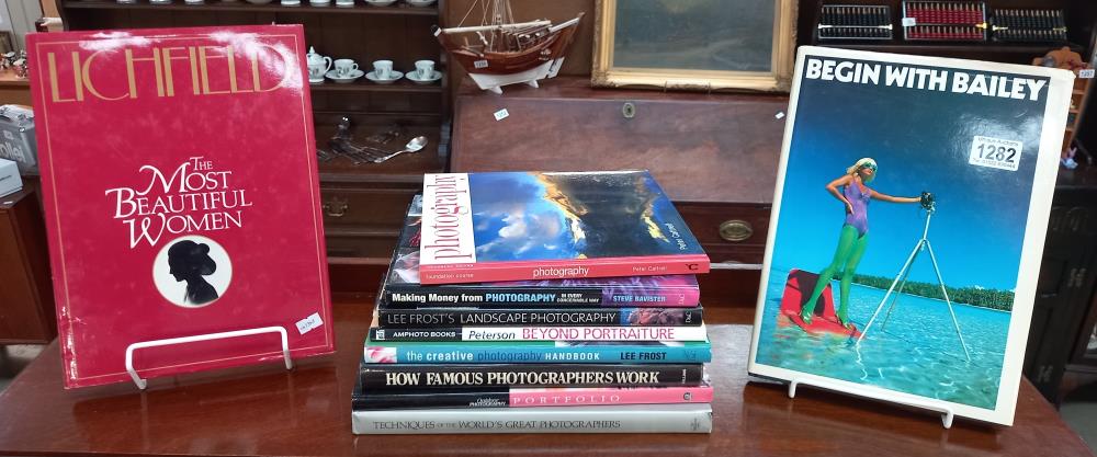 A quantity of books on photography including Lichfield & Bailey etc.