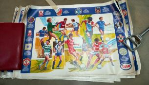 A collection of approximately 25 Esso football posters (all the same pictures)