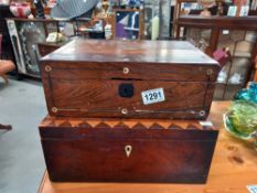 2 Victorian inlaid boxes COLLECT ONLY.