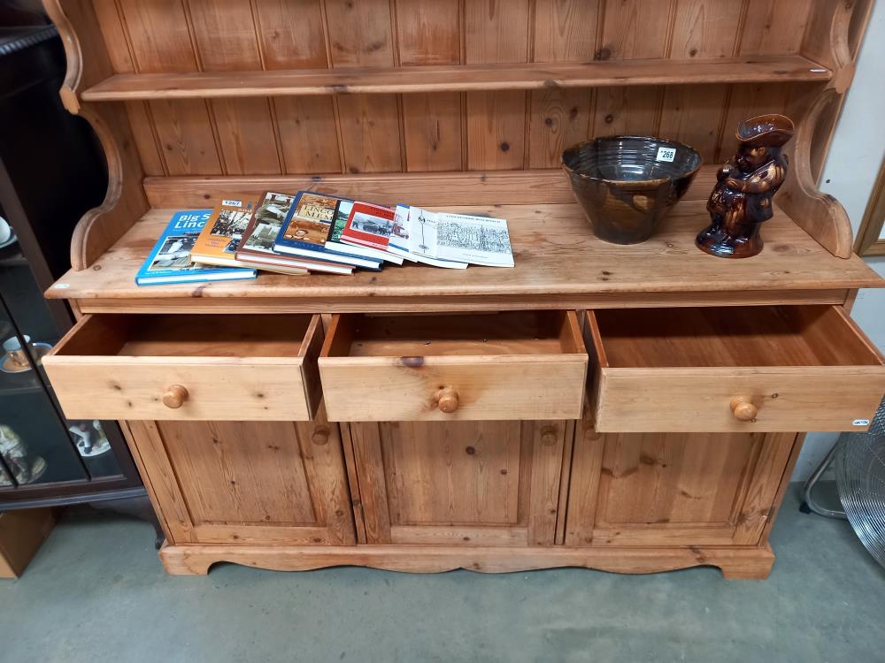 A three door pine dresser, COLLECT ONLY. - Image 2 of 4