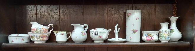 A varied selection of floral decorated china COLLECT ONLY.