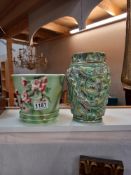 A Sylvac 699 pottery vase & a Sylvac planter COLLECT ONLY