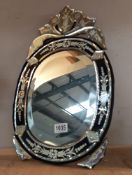 A gypsy style dressing table/wall mirror COLLECT ONLY