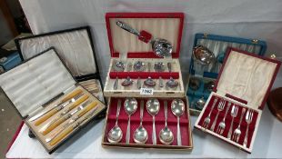 A quantity of vintage sets of cutlery COLLECT ONLY
