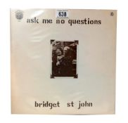 Bridget St John, Ask Me No Questions 1969 Folk Rock, Dandelion Label S 63750 Ex Condition