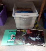 A box of Hank Williams LP's COLLECT ONLY