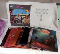 11 AC/DC albums, RCM grade very good, covers used COLLECT ONLY