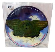Aerosmith, Greatest Hits, European Tour 1989, Near mint, 12" Signed picture disc, original line up