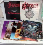 8 Saxon albums, RCM grade very good or above, covers used COLLECT ONLY