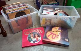 A quantity of LP's & 45's, 1970's/80's + COLLECT ONLY