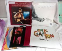6 Eric Clapton albums & 1 x 12" single, RCM grade very good condition, covers used COLLECT ONLY