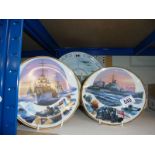 A quantity of collector's plates including military related.