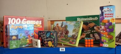 A mixed lot of boxed games.