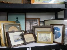 A mixed lot of framed and glazed prints etc., COLLECT ONLY.