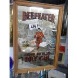 A Beefeater Dry Gin advertising mirror, COLLECT ONLY.