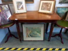 A Victorian mahogany side table, COLLECT ONLY.