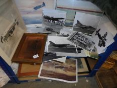 A good lot of aircraft related photographs and prints. COLLECT ONLY.