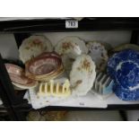 A mixed lot of plates etc., COLLECT ONLY./