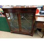 A vintage china cabinet
