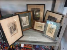 A selection of early framed and glazed engravings, COLLECT ONLY.