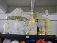 Six table lamp bases, COLLECT ONLY.