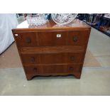 A 3 drawer vintage chest of drawers