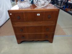 A 3 drawer vintage chest of drawers