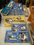 A mixed lot of boxed cutlery.