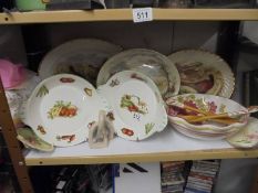 A mixed lot of ceramics including meat platters, COLLECT ONLY.