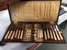 A boxed set of cutlery